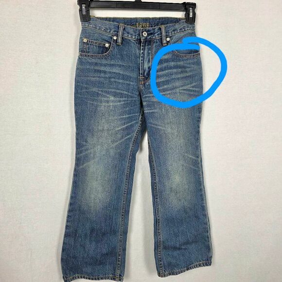 Gap Kids 1969 Bootcut Jeans Boys 8 Husky Adjustable Waist - Picture 3 of 9